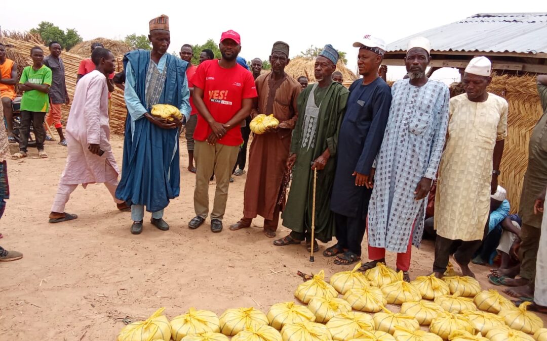 Distribution of palliative to IDP in yobe state(potiskum and damaturu) from LTR/ sufabel project